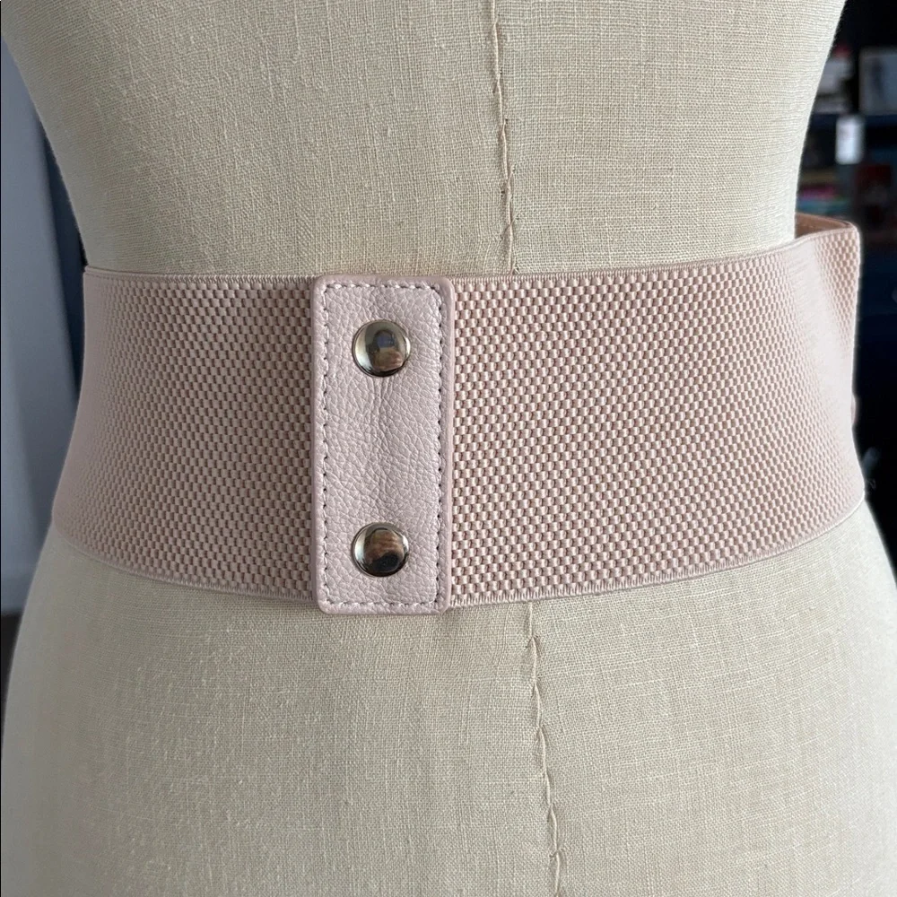 Aldo light Pink Floral Rosette Studded Belt size S - Picture 3 of 5